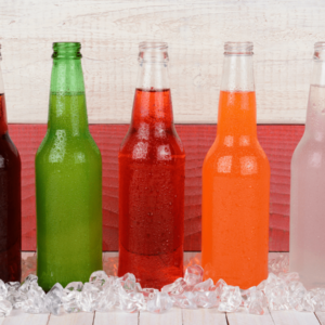 Soda glass bottle